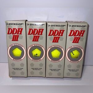 Vintage 1980’s Dunlop DDH III Golf Balls 4 Sleeves of 3 “Distance Monsters”
